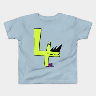 Monster Number 4 - happy 4th birthday Kids T-Shirt